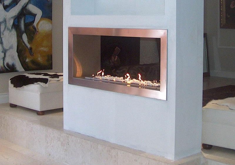 Modelos, fotos y estilos de chimeneas a gas natural en Bogotá, Colombia. Sortilegio Design Center SAS.