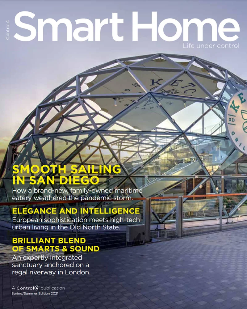 Revista de automatización de casas y domótica Home Smart Home de Control4 en Bogotá, Colombia. Sortilegio Design Center SAS. Edición Primavera 2021