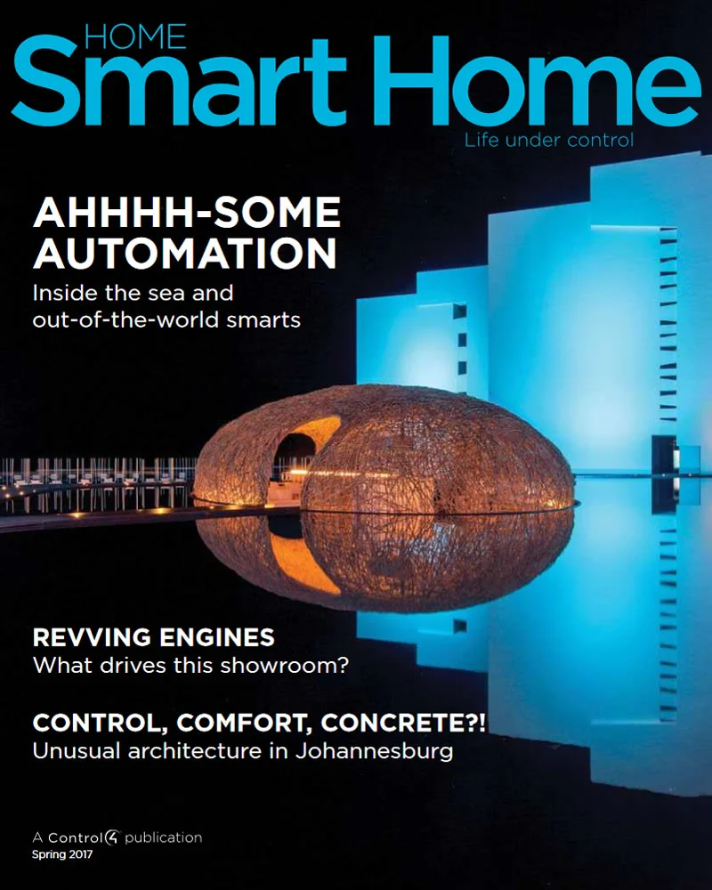 Revista de automatización de casas y domótica Home Smart Home de Control4 en Bogotá, Colombia. Sortilegio Design Center SAS. Edición Primavera 2017