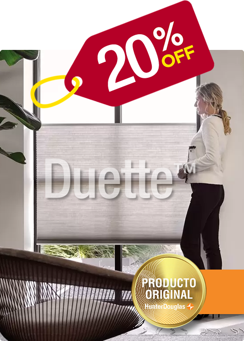 Grandes promociones y ofertas en Cortinas de la marca Duette de Hunter Douglas en Bogotá, Colombia. Sortilegio Design Center SAS.